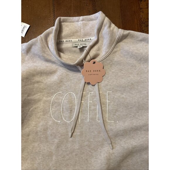 Rae Dunn Off White Sweatshirt Coffee Themed Size Small NWT - Picture 5 of 8